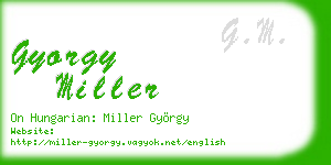 gyorgy miller business card