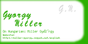 gyorgy miller business card